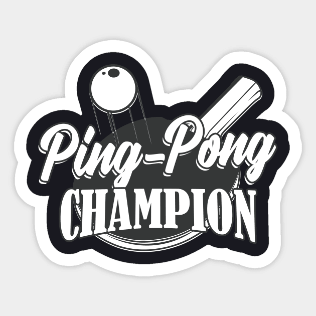 Ping-Pong Table Tennis-Champion Gift Sticker by Foxxy Merch